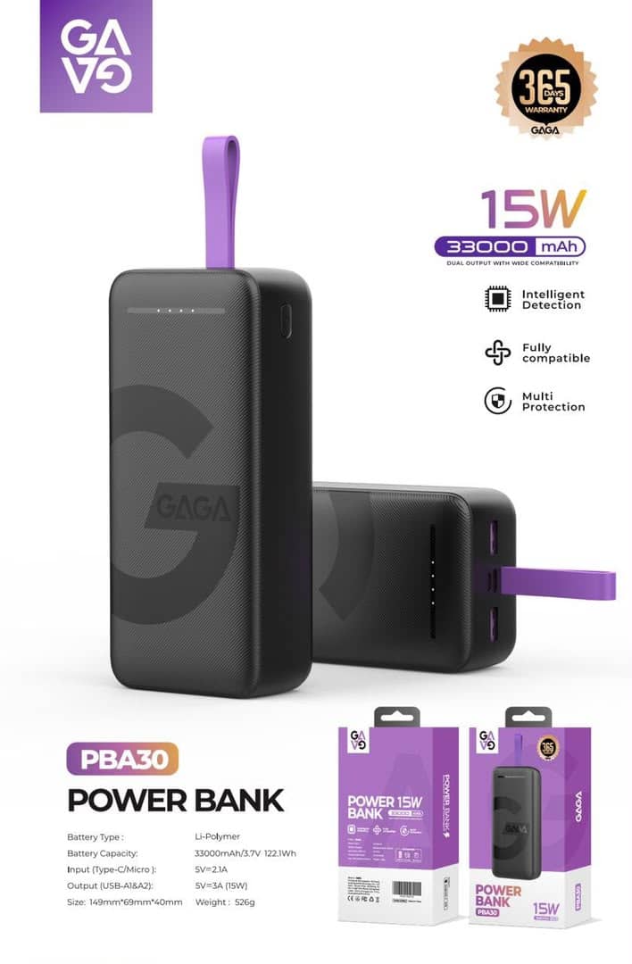 GAGA 33000MAH POWERBANK