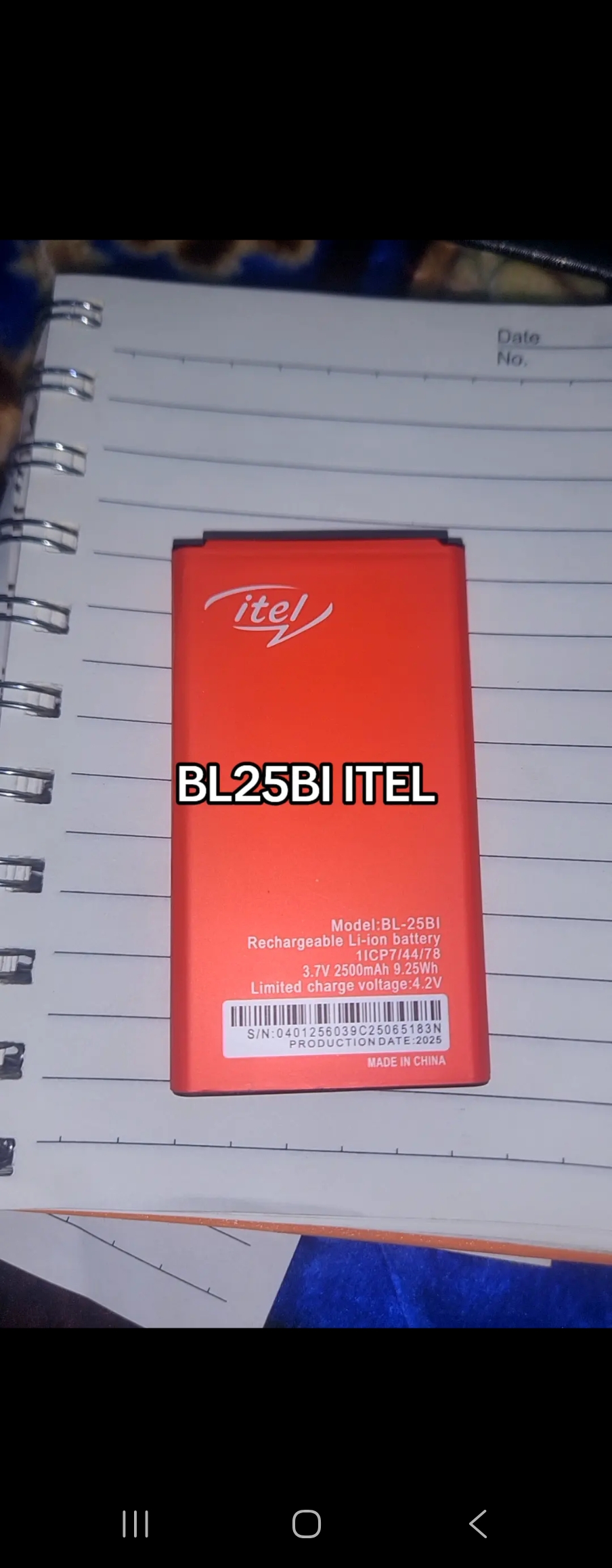 BL25BI ITEL BATTERY