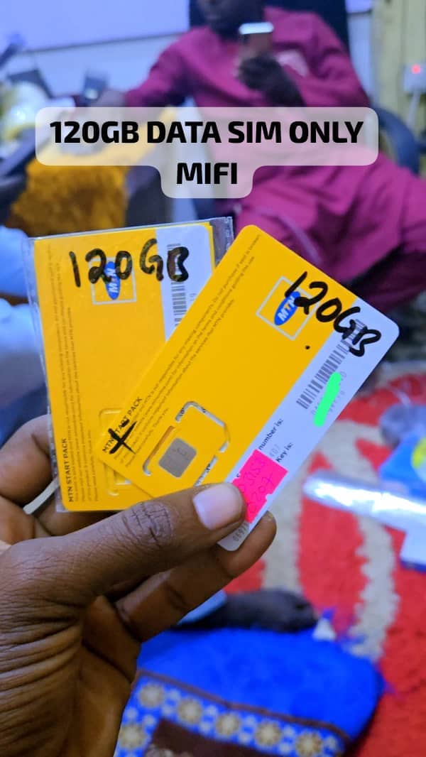 120GB MTN DATA SIM ONLY MIFI